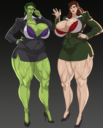 [Cyberboi] She-Hulk & Peggy Carter (Marvel) cover