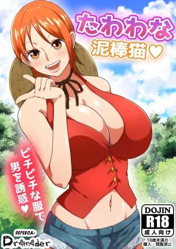 [Q Doujin] Tawawa na Dorobouneko | A Busty Thief (One Piece) [Russian] [﻿Dramader] cover
