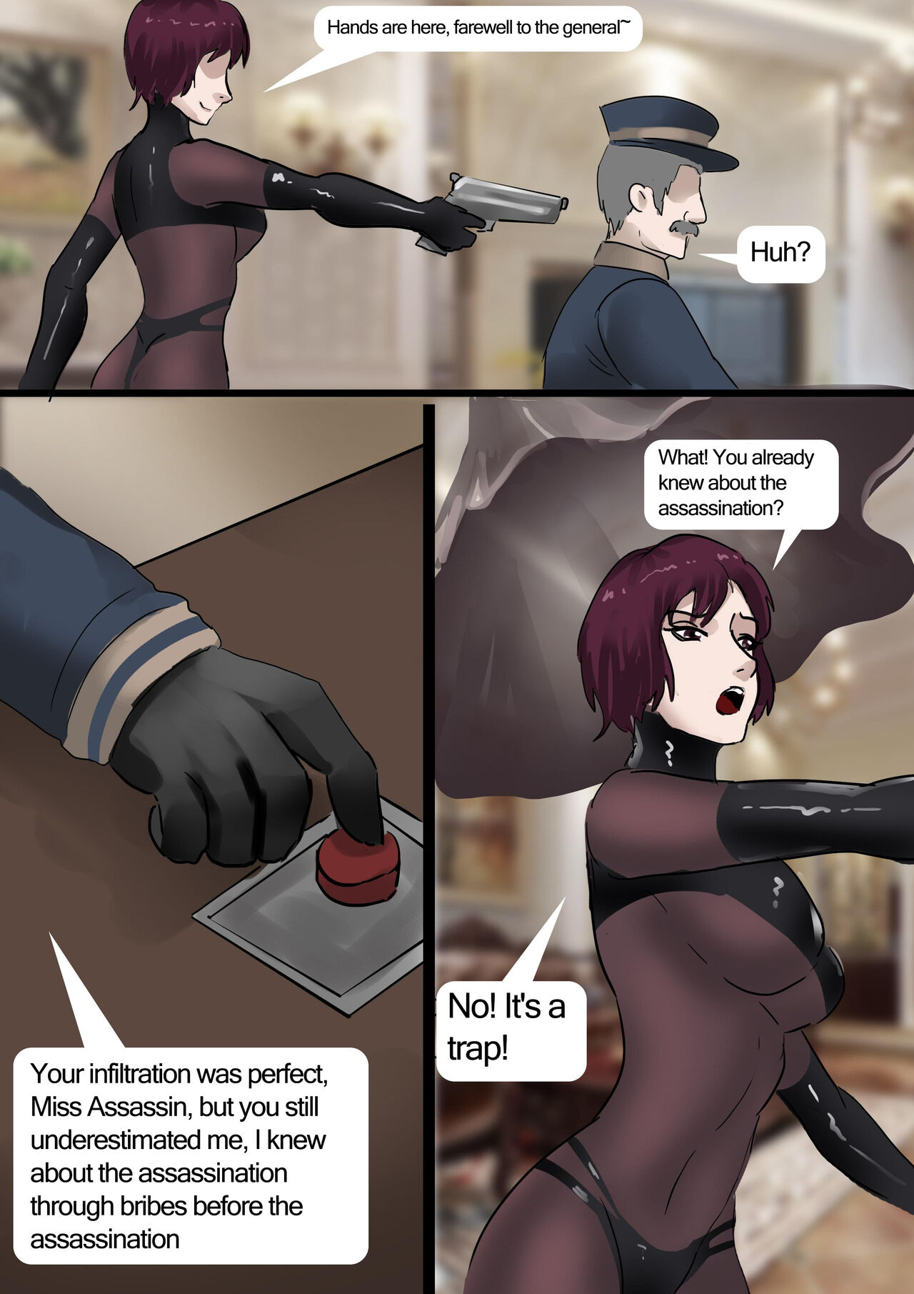 Female_Assassin_in_Stockings_Restrains_Trap_to_Escape page 4 full