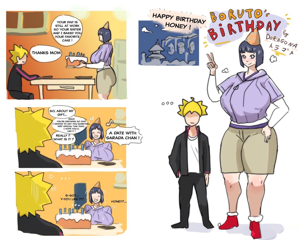 Boruto's birthday by Doragona twitter page 1 full