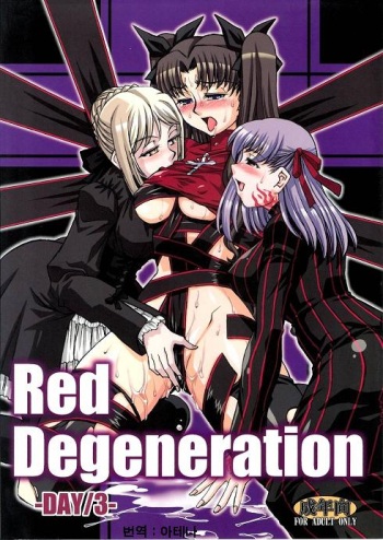 (COMIC1☆2) [H.B (B-RIVER)] Red Degeneration -DAY/3- (Fate/stay night) [Korean] cover