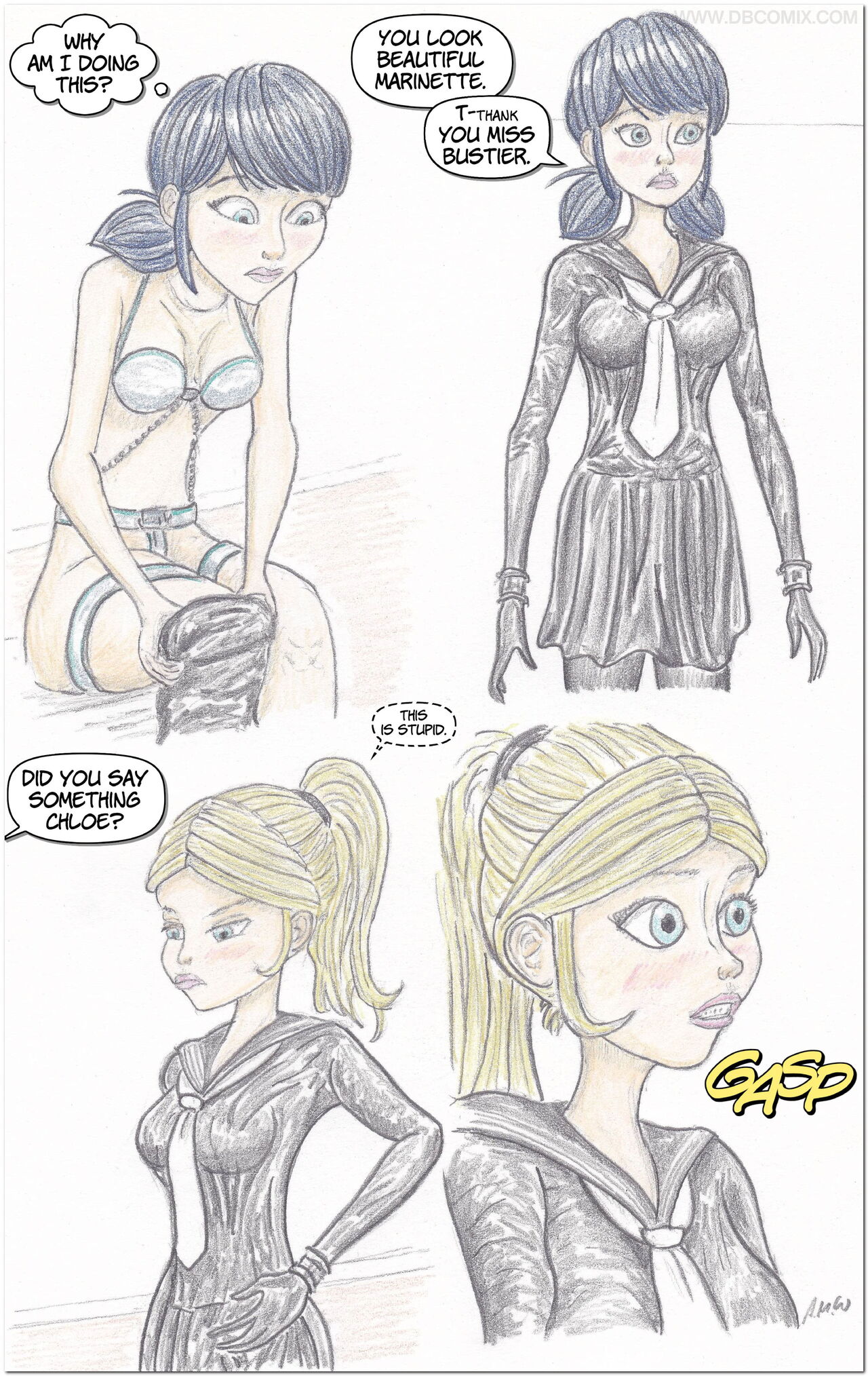 Chloe & Marinette Troubles in Art School 4 page 12 full