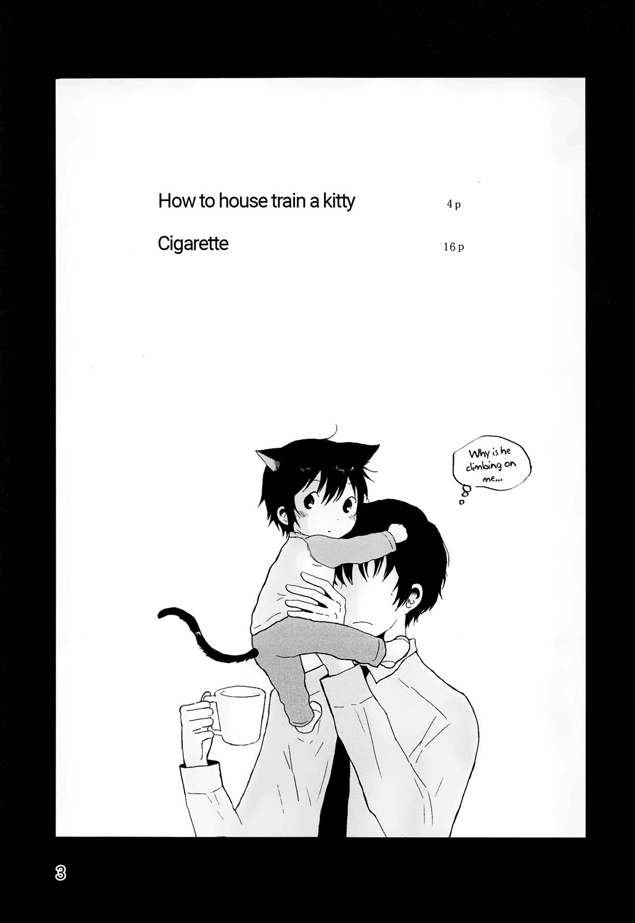 Heya o Yogosu Neko no Shitsukekata Cigarette | How to house train a kitty + Cigarette page 2 full