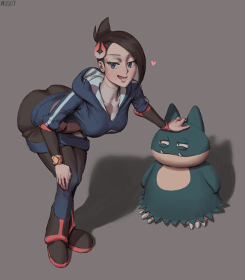 [wjs07] Mai & Snorlax (Pokemon Legends) cover