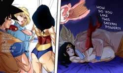 goku x wonderwoman plus extra