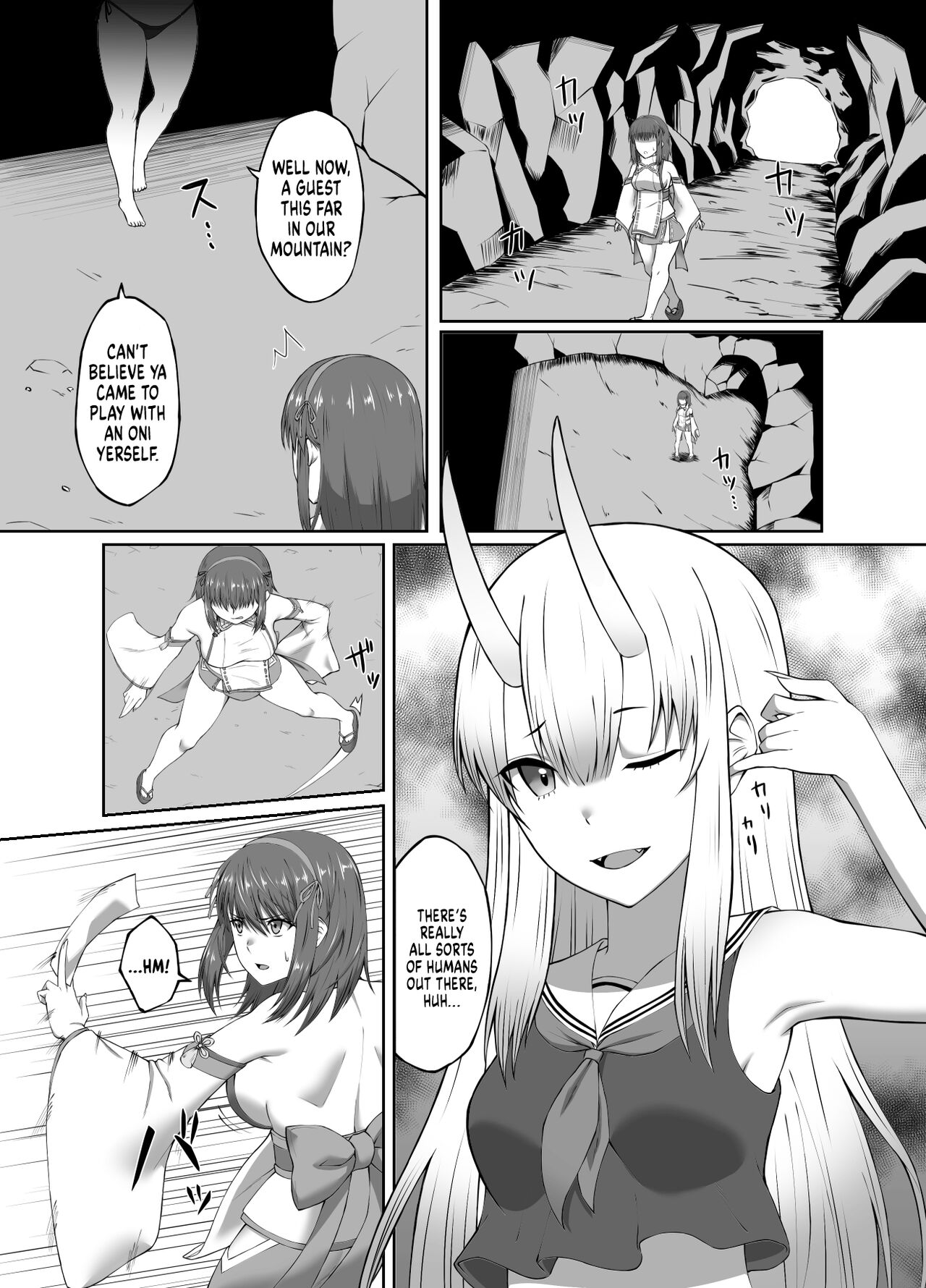 Taimashi Daraku Osen ~Futanari ni Ochita Taima Miko wa Inran Mesu Oni-ka~ | Suppressor Falls to Depravity ~Exterminator Miko Turns into a Slutty Futanari Oni~ page 6 full