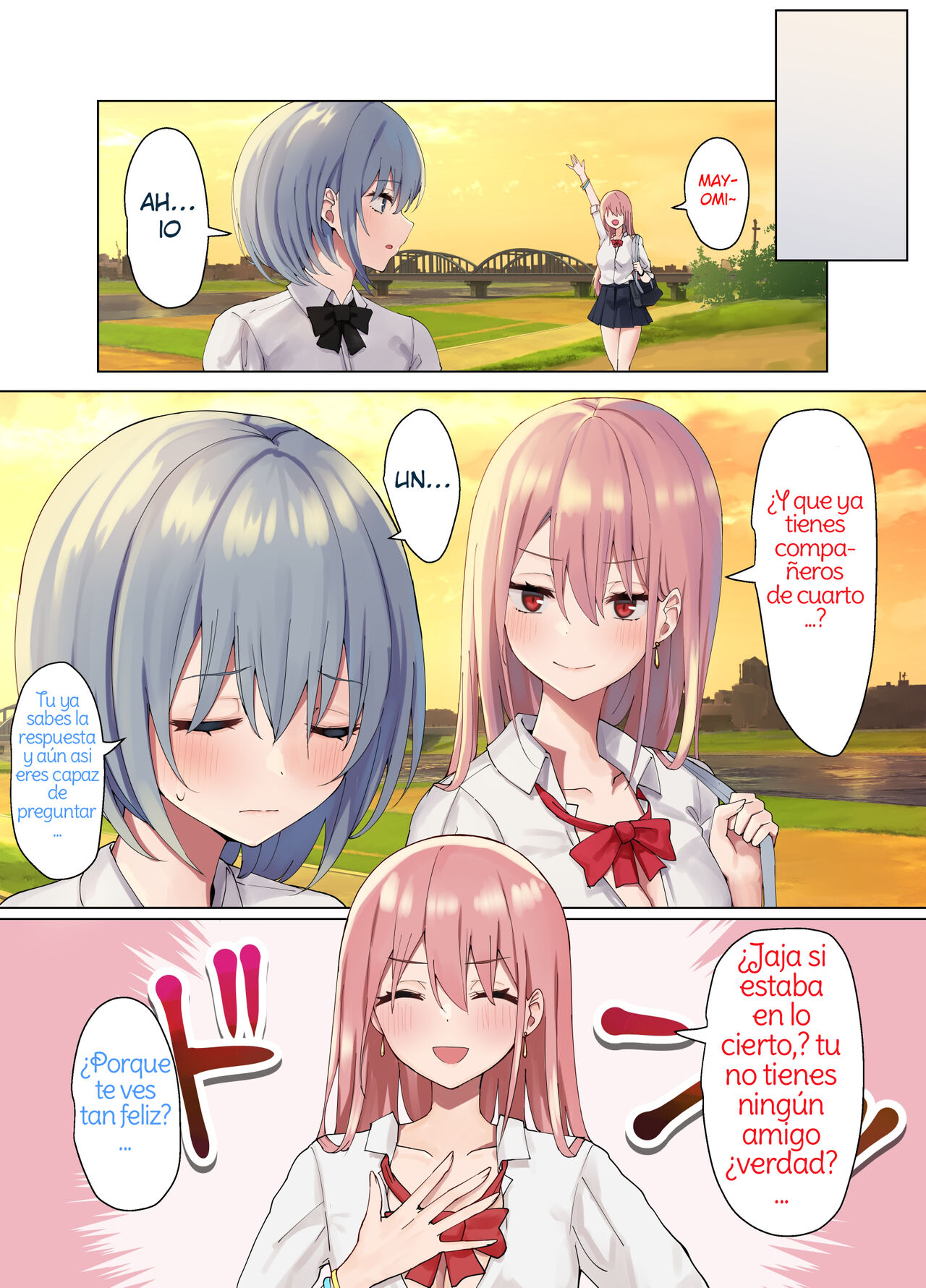 Ijimerarekko no Nekura Onna ga Jitsu wa Dohentai de Ijimekko no Ubu na Gal ni Shikaeshi o Suru Yuri 3 Spanish page 3 full
