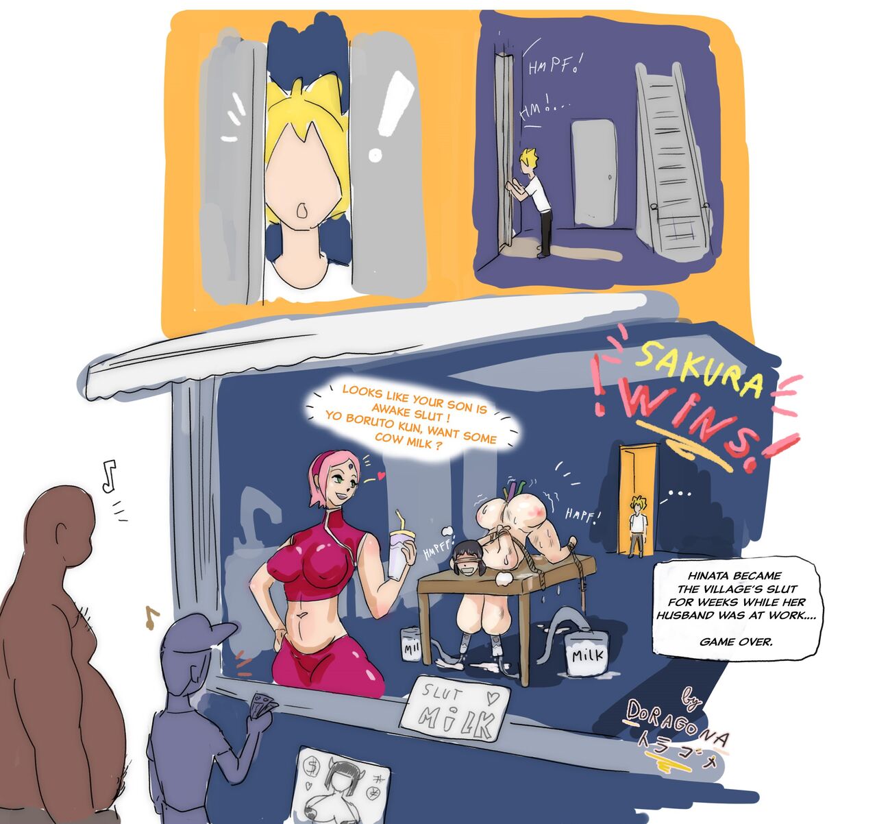 Sakura Vs Hinata by Doragona on twitter page 1 full