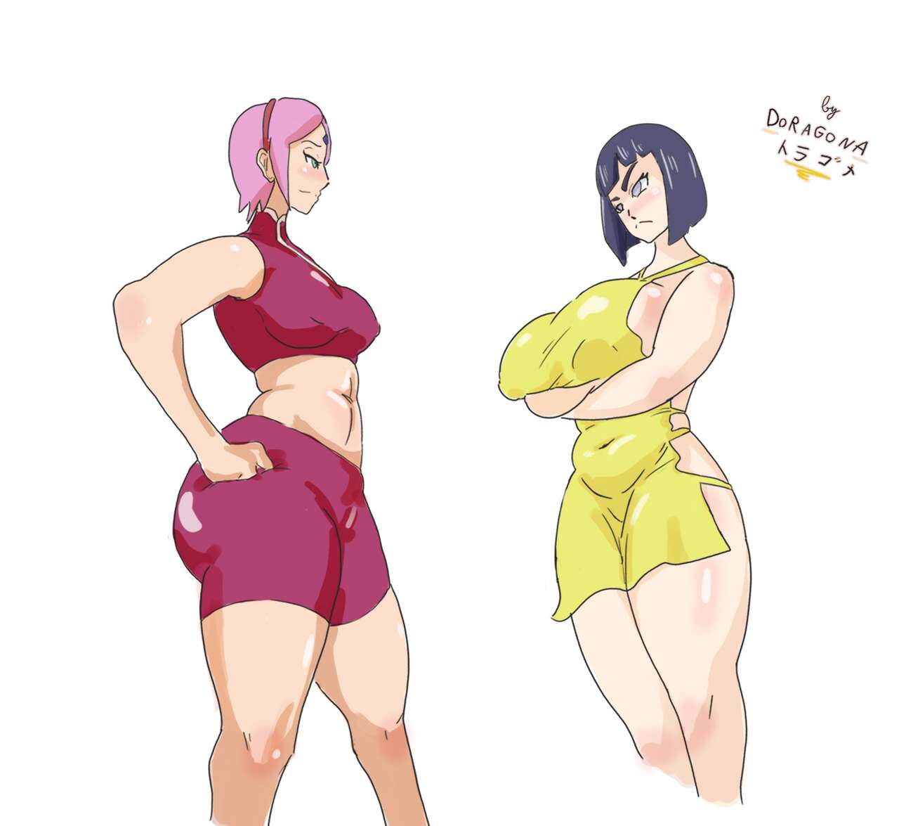 Sakura Vs Hinata by Doragona on twitter page 2 full