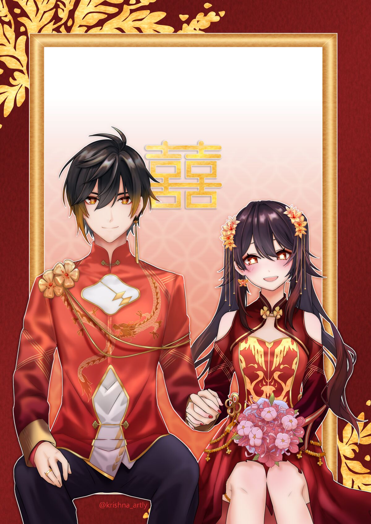 Rainbow After Heavy Rain, Dreams of Colorful Wings - Zhongli x Hu Tao before wedding / marriage story page 8 full