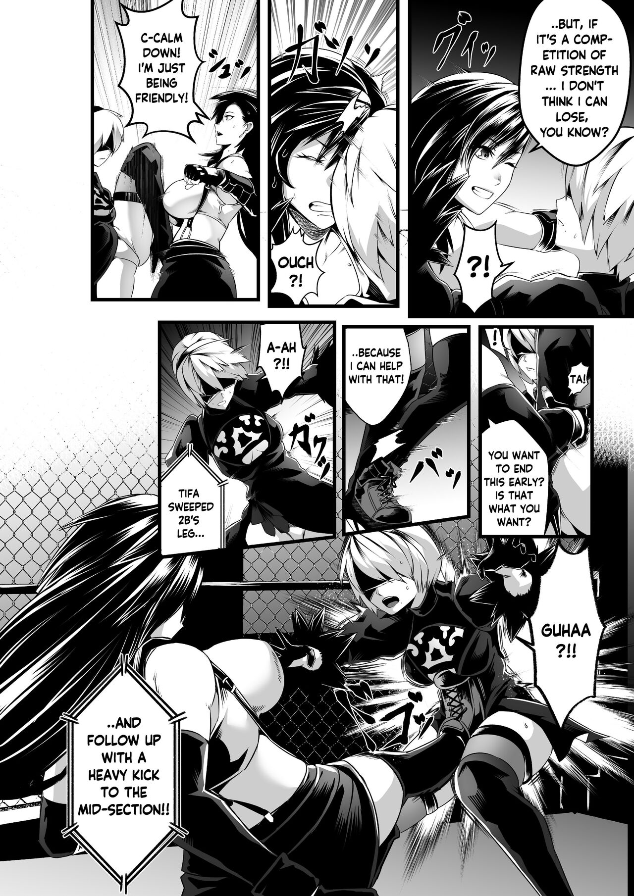 Square off! 2B vs Tifa page 11 full