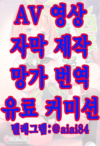 [Apple Effect (MurasakiO)] 요츠바랑 자료실에서 H하자 [korean] cover