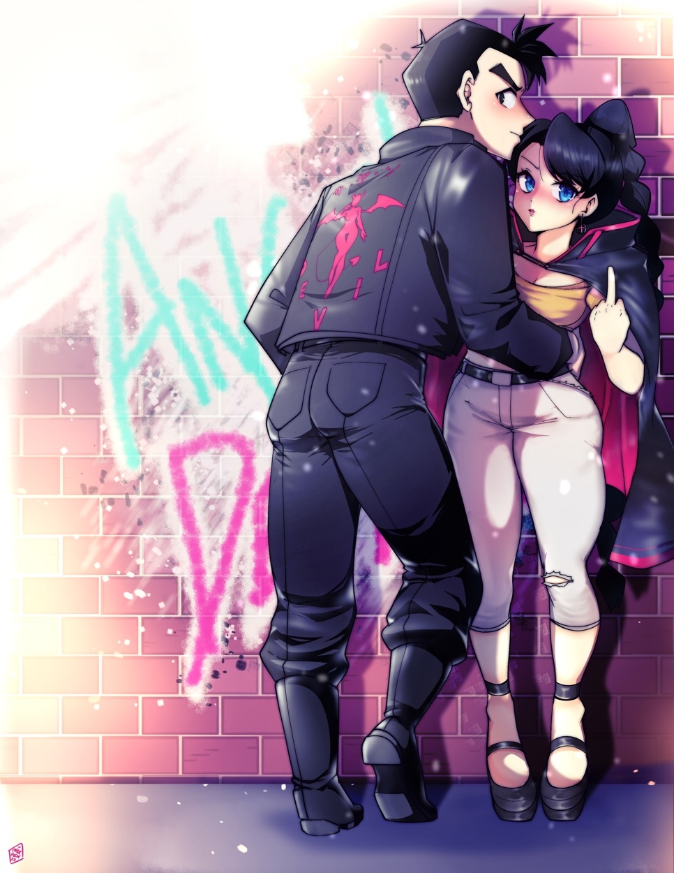 Puffphox artwork mix with Gohan x Videl one shot comic page 2 full