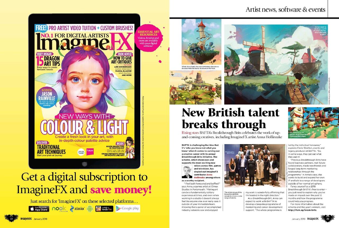 ImagineFX 2018-01 - New Ways With Colour & Light page 12 full
