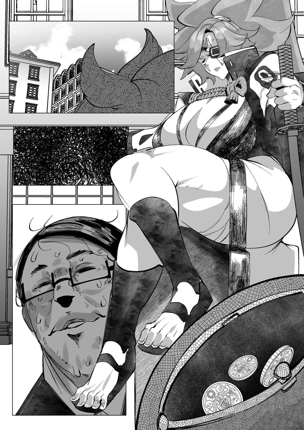 Ryohi ga Tarinai Baiken Nee-san wa Oji-san ni Tasukete morau page 11 full