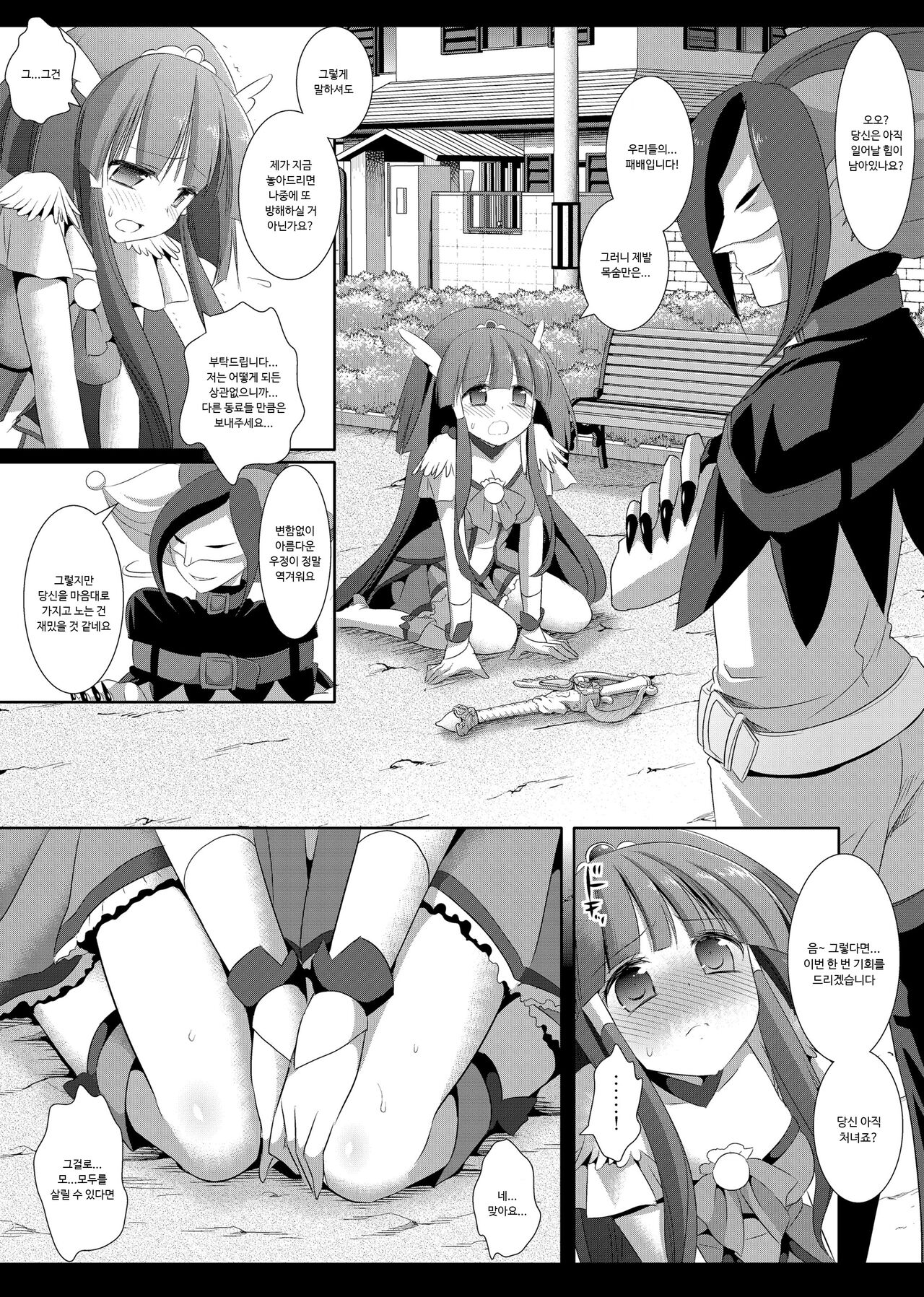 Precure Ryoujoku 2 Cure Beauty Shojo Soushitsu Ni Ana Rape|프리큐어 능욕 2 : 큐어 뷰티의 처녀 상실 ∙ 두 구멍 동시 강간 page 5 full