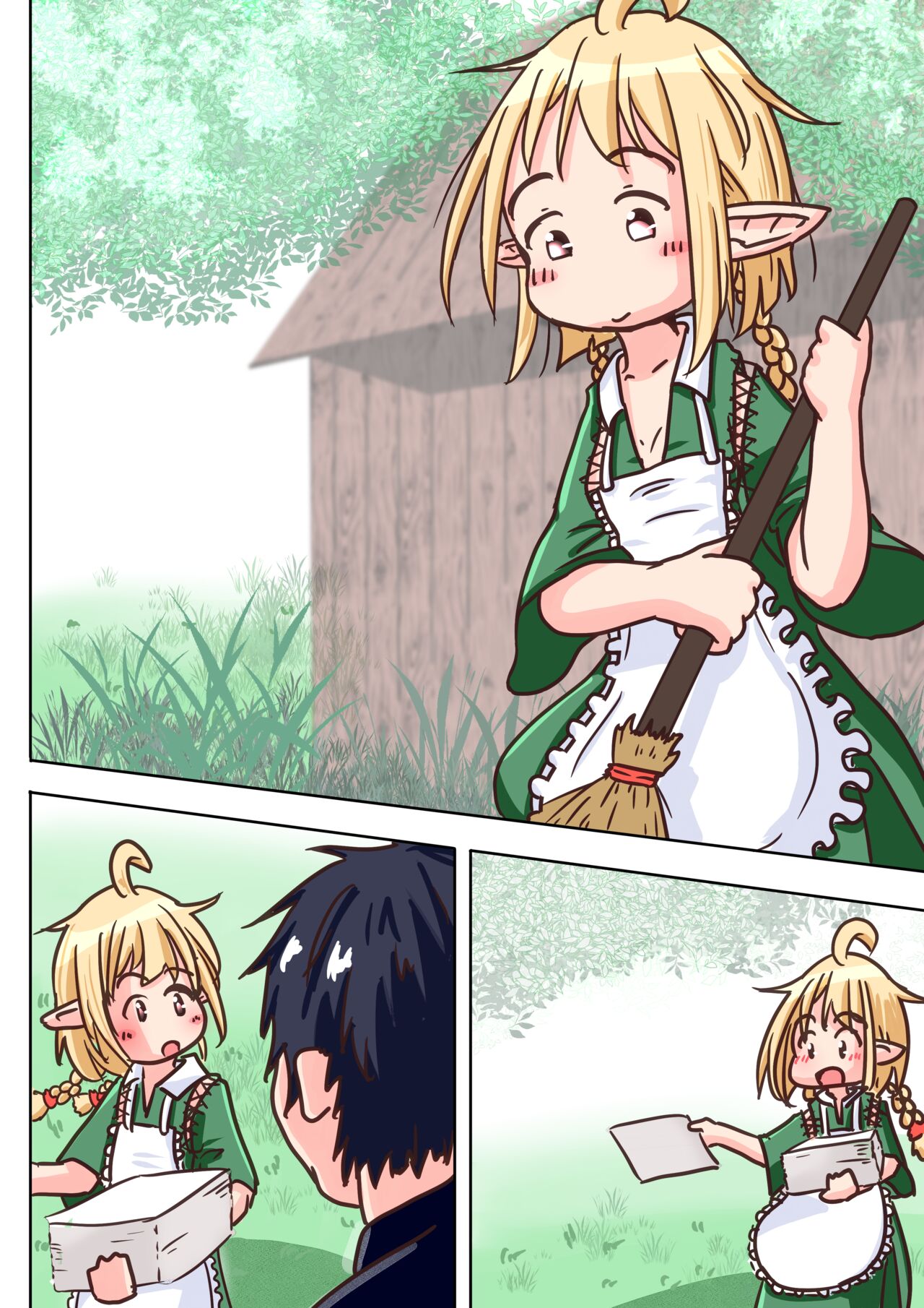 Elf Musume-san ga Okuchi de Chinkasu Soujisuru Ohanashi page 12 full