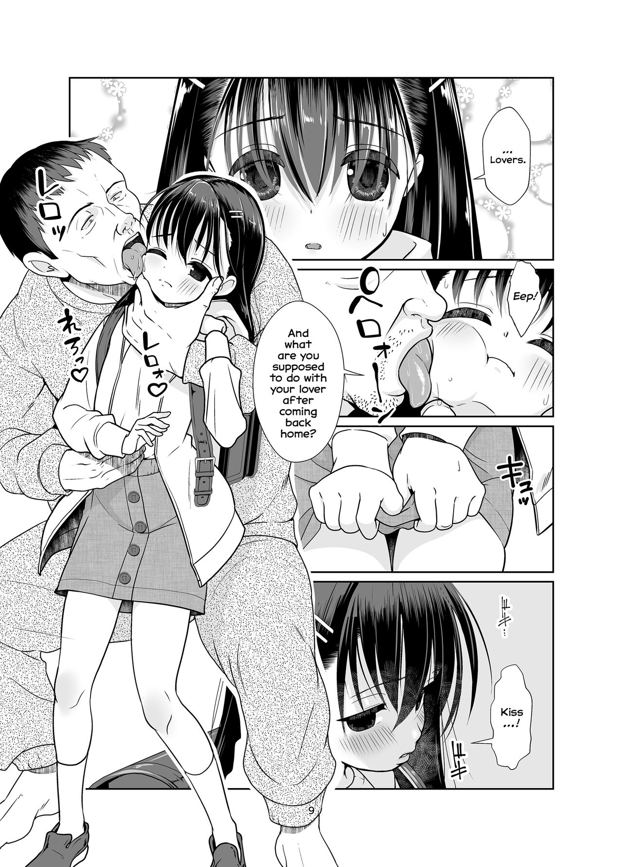 Kenryoku Kakusa Lovers Lolicon no Koibito ni Natta ○-saiji | Uneven Tendency: The case of the nine-year-old and her lolicon lover! page 9 full