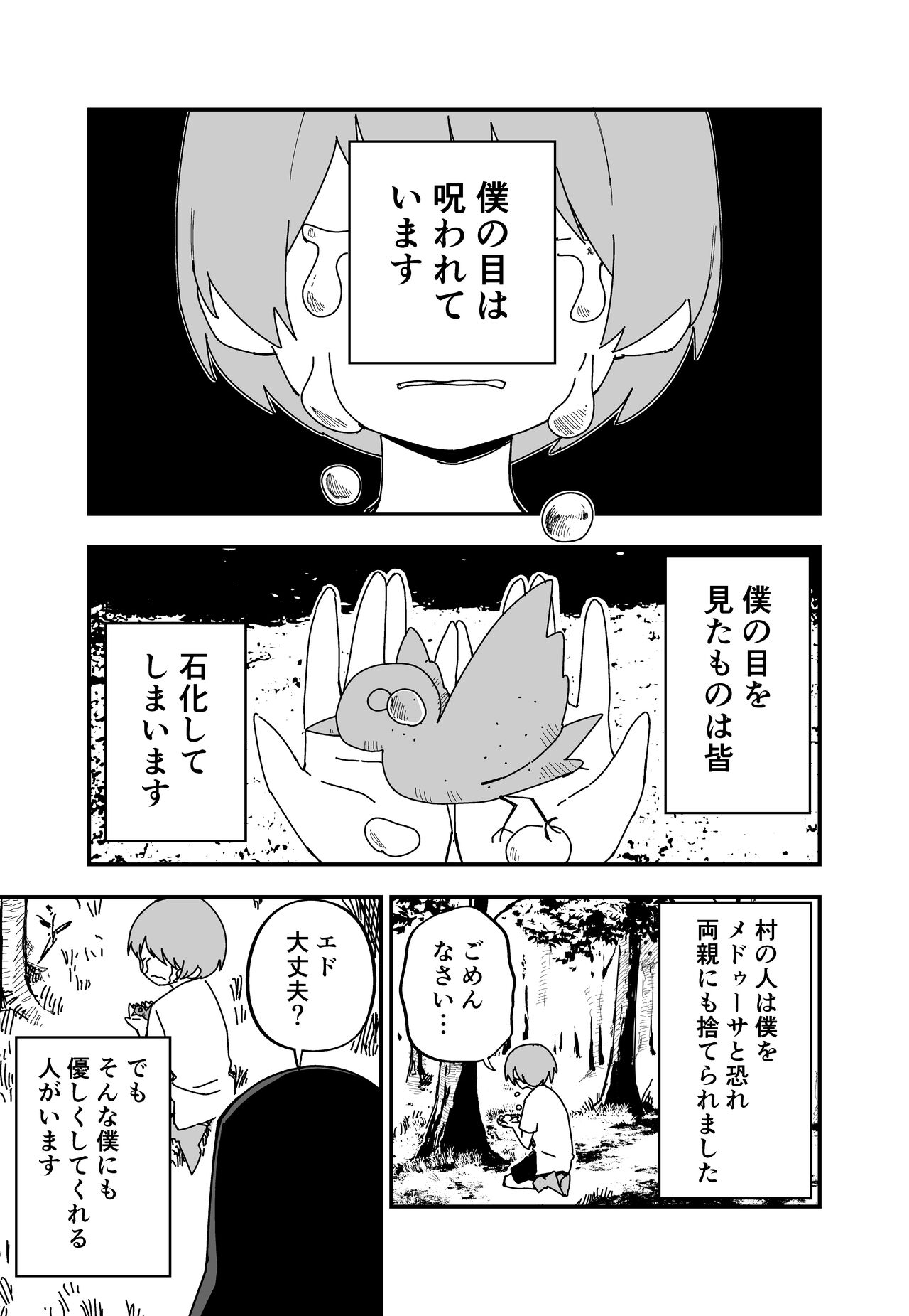 Me ga Atta Mono o Sekka shite Shimau Shounen to Me no Mienai Seijo no Hanashi page 1 full