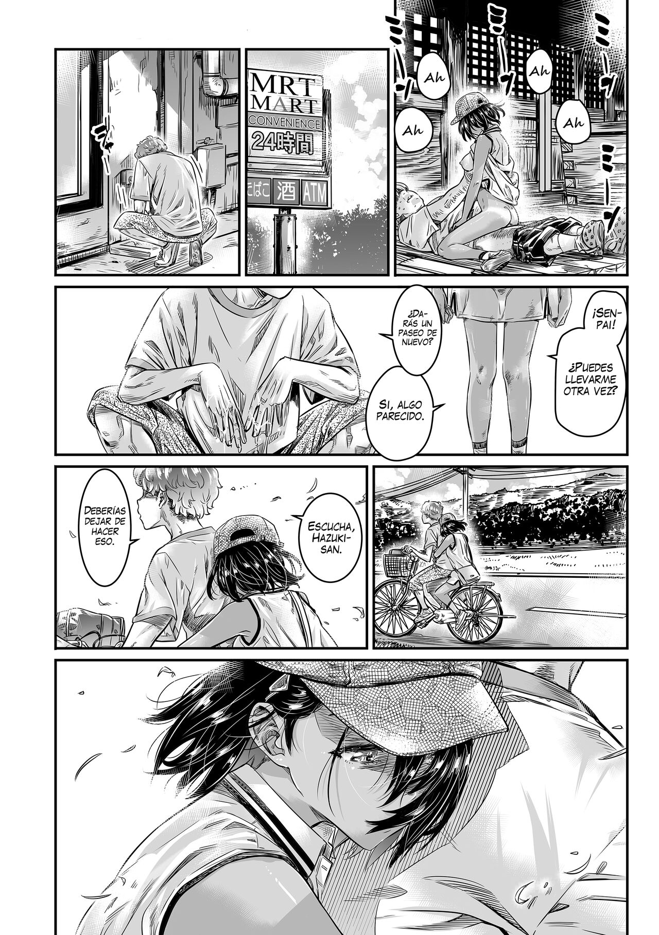 Hiyake no Bitch Shoujo wa, Doutei no Senpai o Yagai Sex ni Sasou | Una Exhibicionista Bronceada Invita a su Senpai Virgen a Tener Sexo al Aire Libre page 11 full
