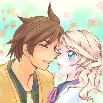 [Chika Suimyaku (Yukitsubaki)] Across the wall (Kiss Kiss Kiss!!2) (Tales of Zestiria) [Digital] cover