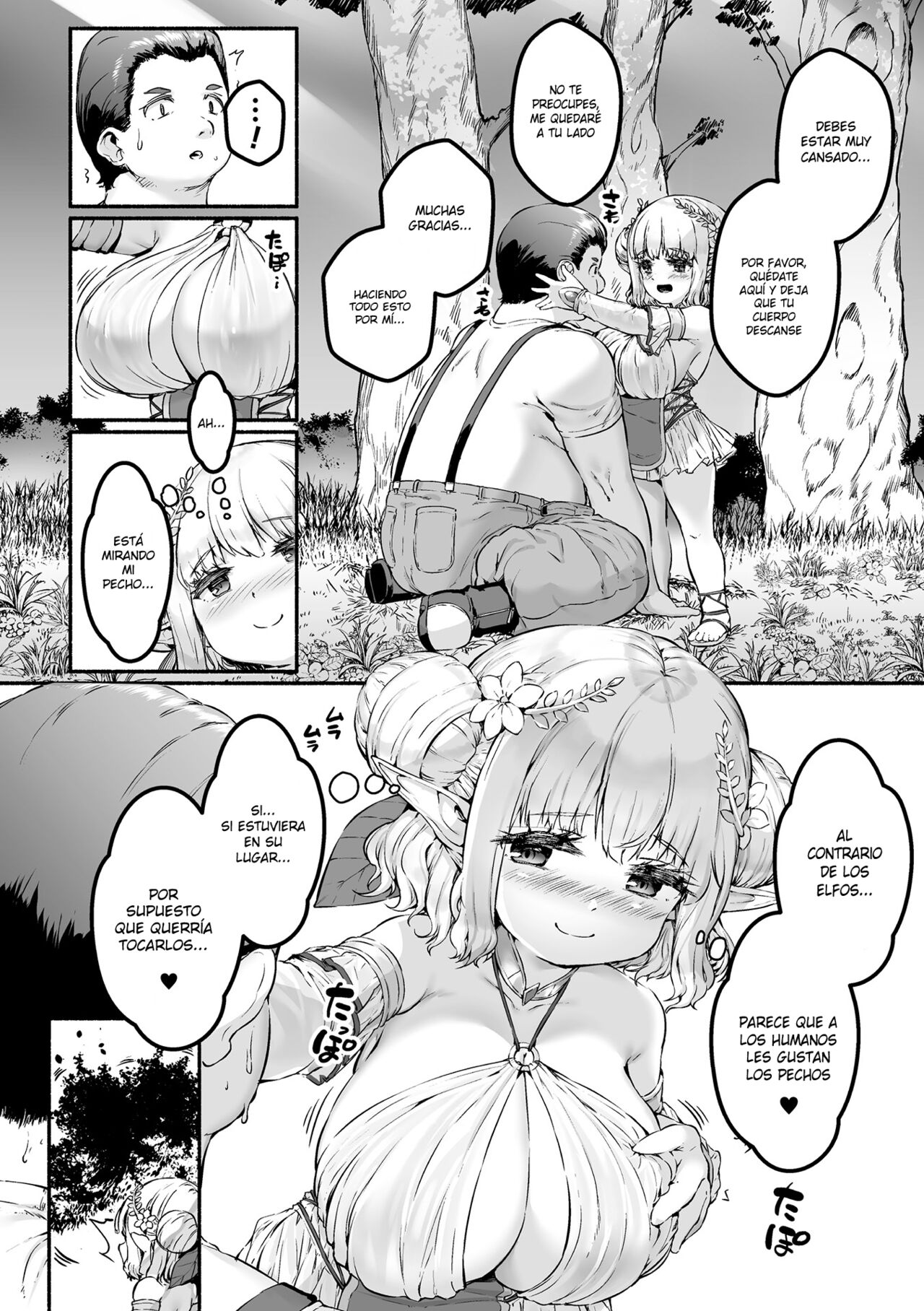 Chitchai x Dekkai x Fantasy ~Iyashi no Elf to Yowayowa Maou o Haberasete~ Ch. 1 | Pequeña x Grande x Fantasia ~Deja que la sanadora elfa y la reina demonio te sirvan~ Ch.1 page 6 full