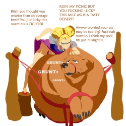 Momma bear anal blasting