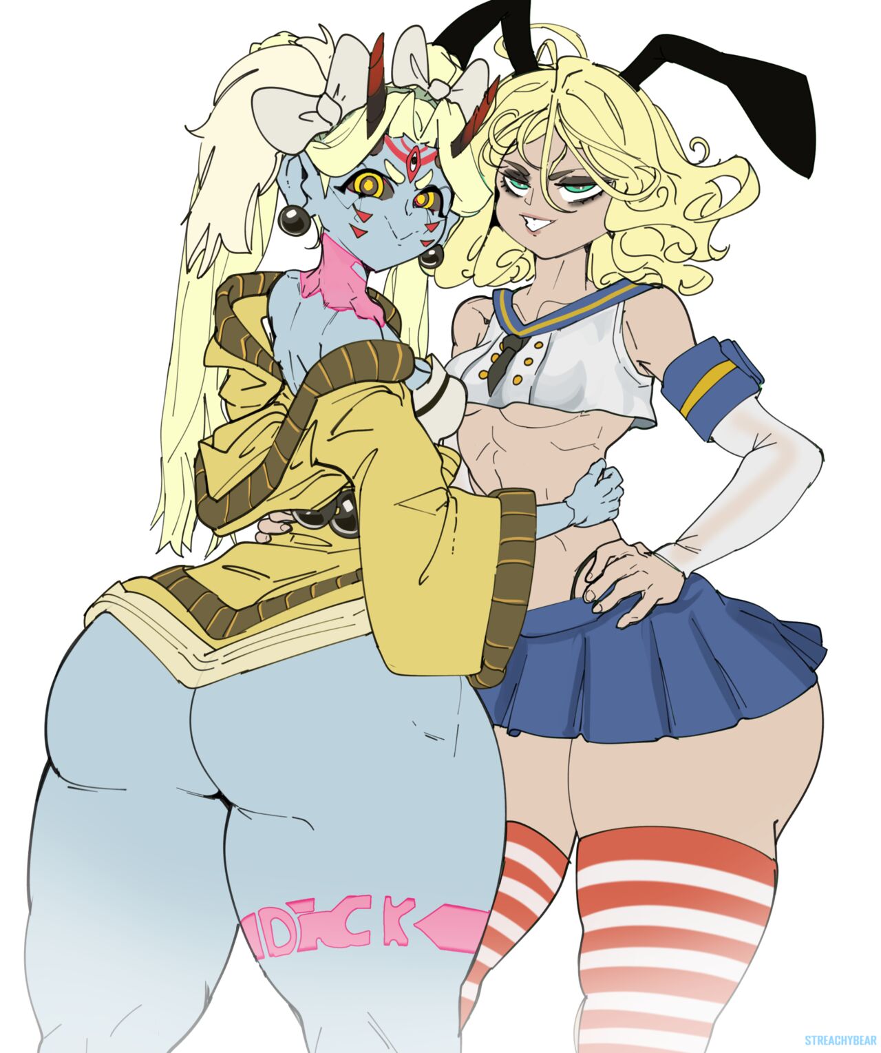 Green haired Itty Bitty Titty Committee page 7 full