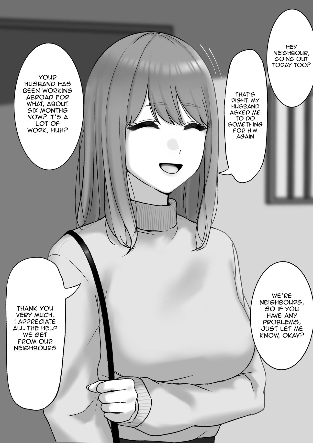 Otto ga Kaigai Debarinaka no Hitodzuma | A Wife Whose Husband is on a Business Trip Abroad page 1 full