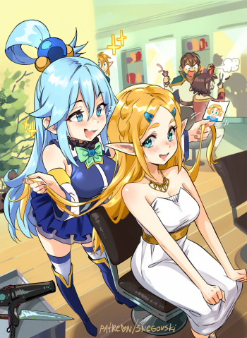 [Snegovski] Aqua's Beauty Salon (Twilight Princess, KonoSuba) cover