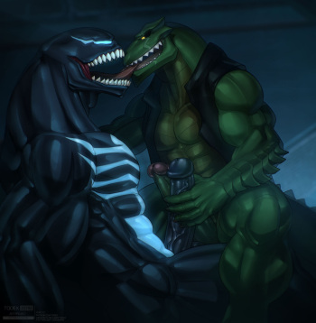 [Todex] Killer Croc X Venom (Batman, Spider-Man) cover