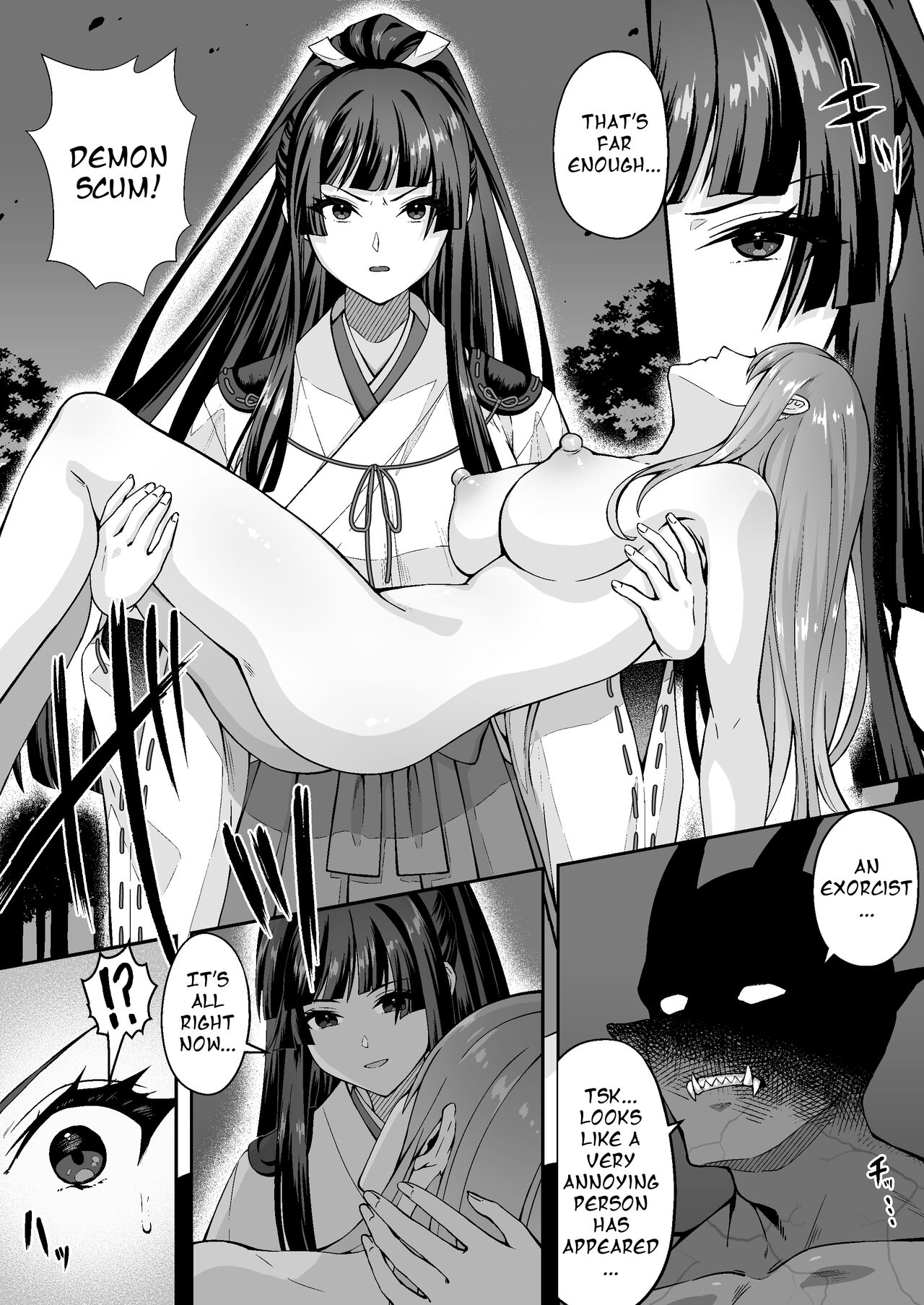 Tatsujin Taimashi nara Shokushu Youma nante Teki ja Nai | The Master Demon Exorcist Doesn't Succumb to Tentacle Demon page 11 full