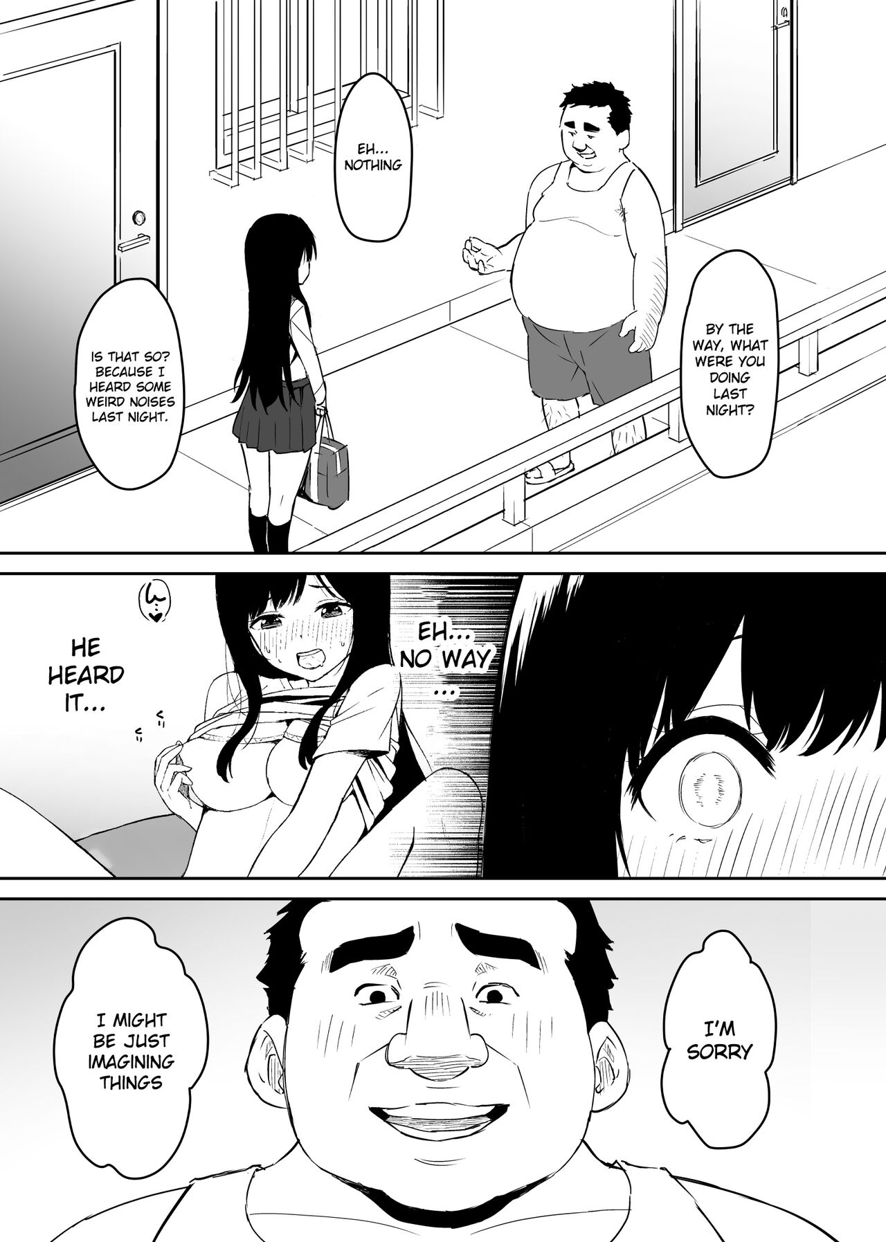 A disgusting unemployed old man  was pleased when he irresponsibly creampied a beautiful JK girl's virgin pussy. page 8 full