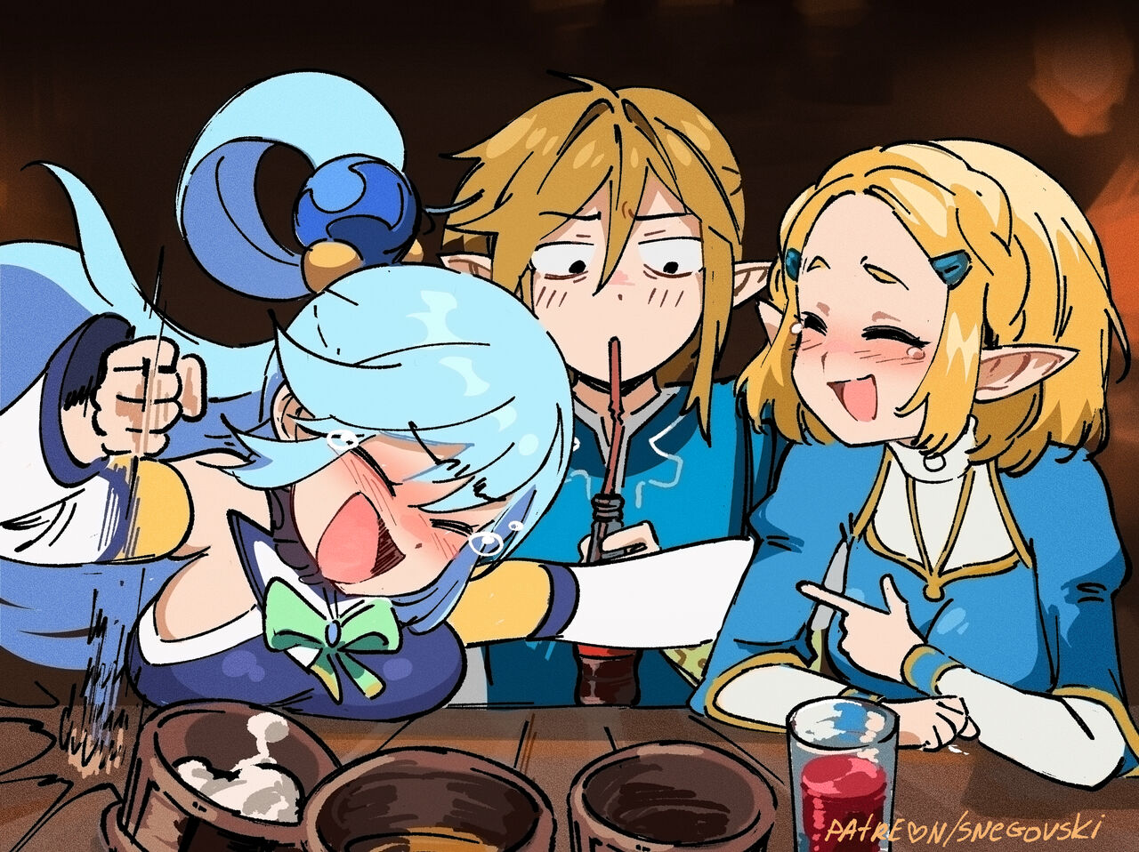 Zelda and Aqua having a good time page 2 full
