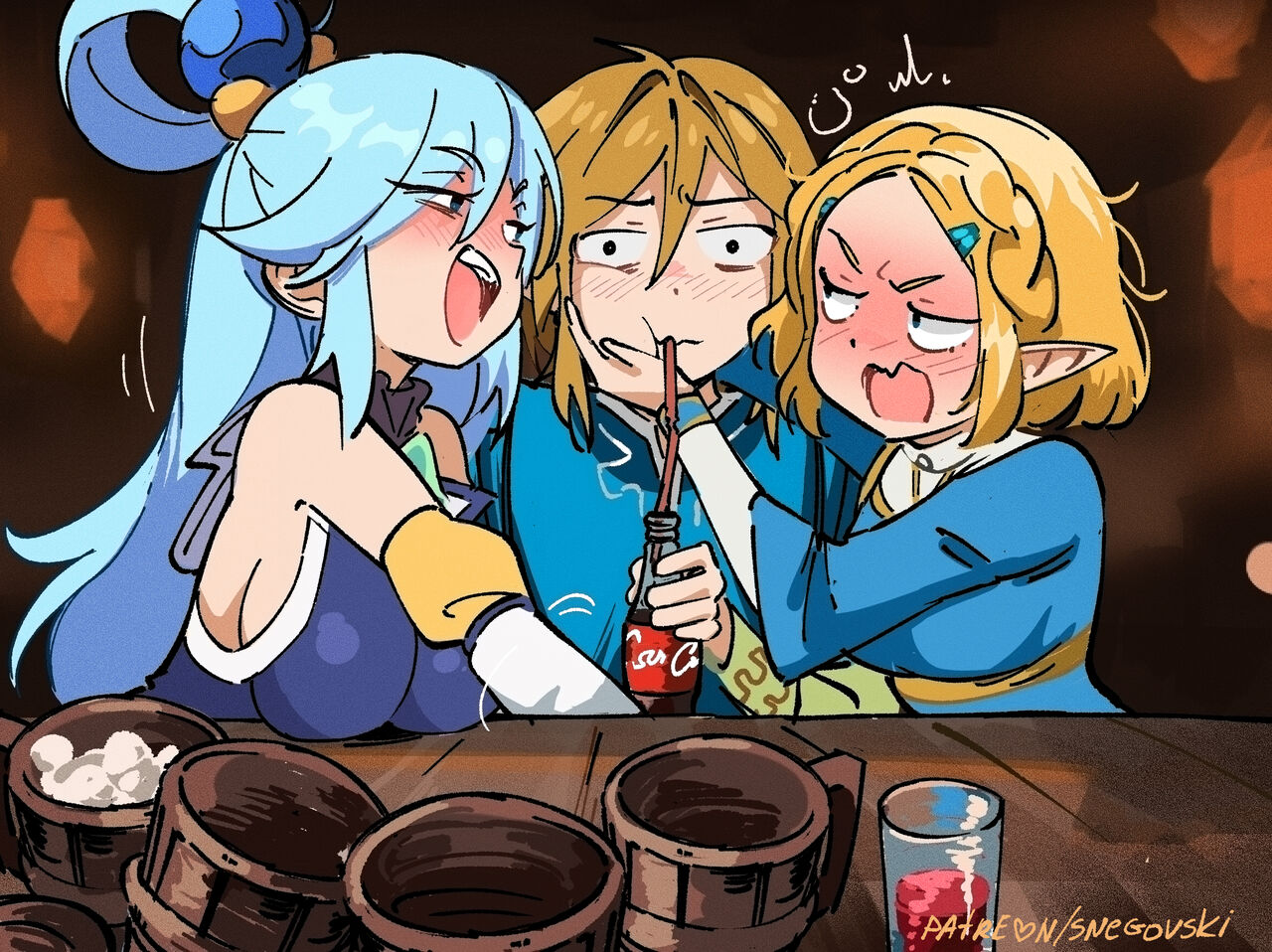 Zelda and Aqua having a good time page 3 full