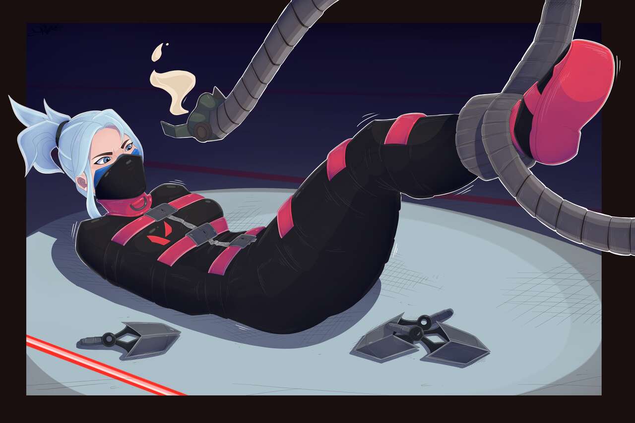 Jett Captured by the Reprogrammed Training Bot page 12 full