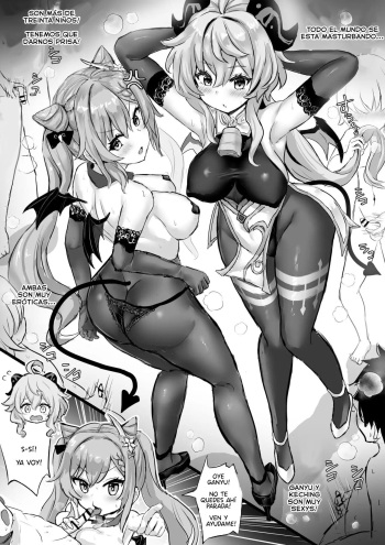 [Fuzume] Succubus Keqing to Succubus Ganyu (Genshin Impact) [Spanish] cover