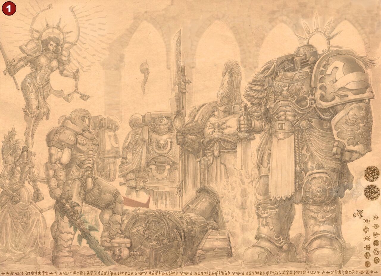Whm40K × DOOM page 1 full