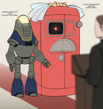 Atomic Heart - Nora Eleonora (Horny Fridge with tentacles) (Robots, Cyborgs, Soviet Bioshock) Mundfish Ltd Rusrule34 cover