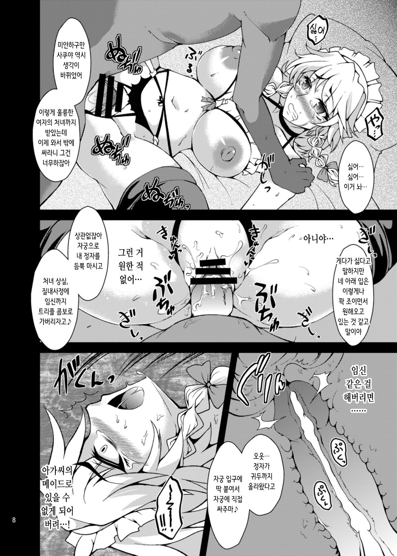 Shousha ga Sutarimono ni Ochiru Made | 소쇄가 쓰레기에게 굴복할 때까지 ~이자요이 사쿠야 능욕 조교 일기~ page 8 full