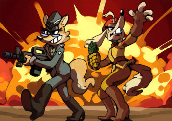 Lt. Fox Vixen - Squirrel and Hedgehog - 7th Pack (Year 2022) 여우장교 - 다람이와 고슴도치 North Korean propaganda DPRK cover