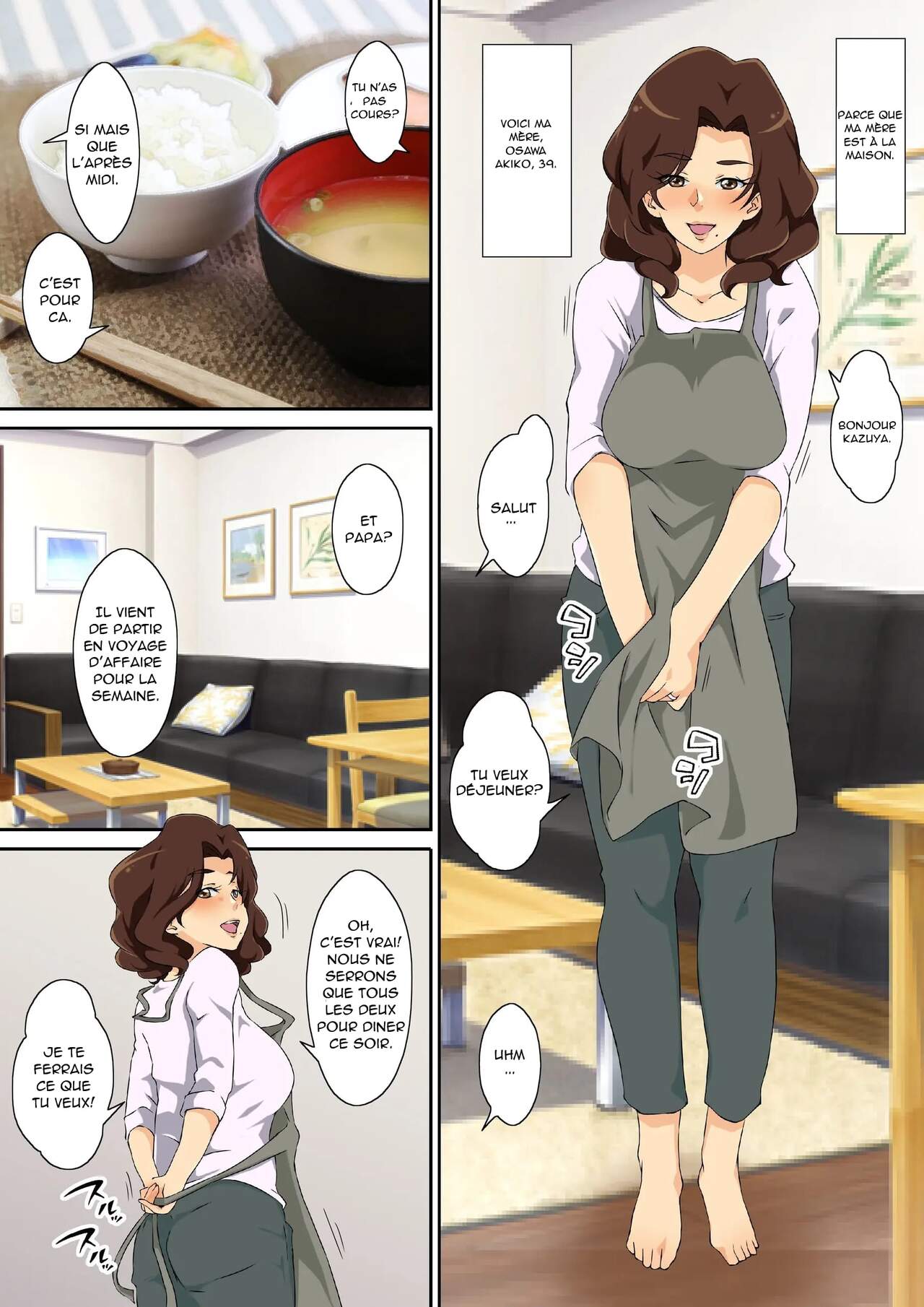 Kaa-san ni Ore no Chinpo Ataetara Yokkyuu Fuman datta Rashiku Chou Dohentai ni Henbou | J'ai couché avec ma mère, elle était super frustrée et s'est transformée en vraie perverse. page 3 full