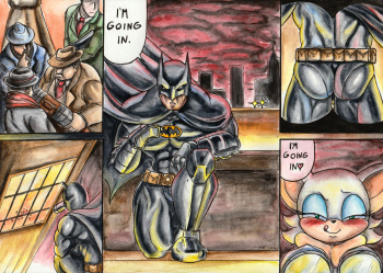 Rouge the Bat x Batman cover