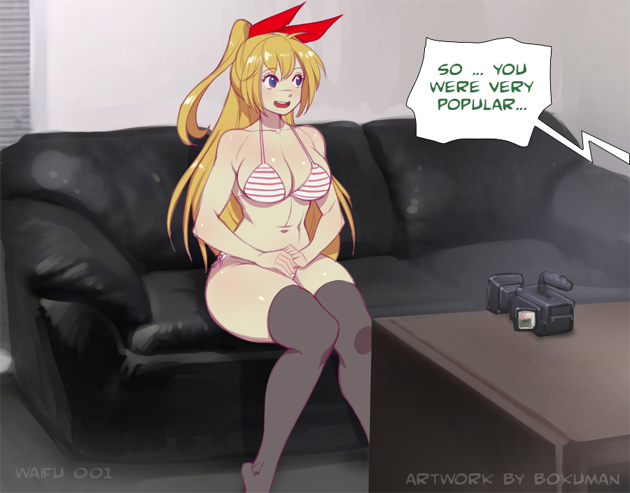 Bokuman Waifu on couch renewed page 1 full