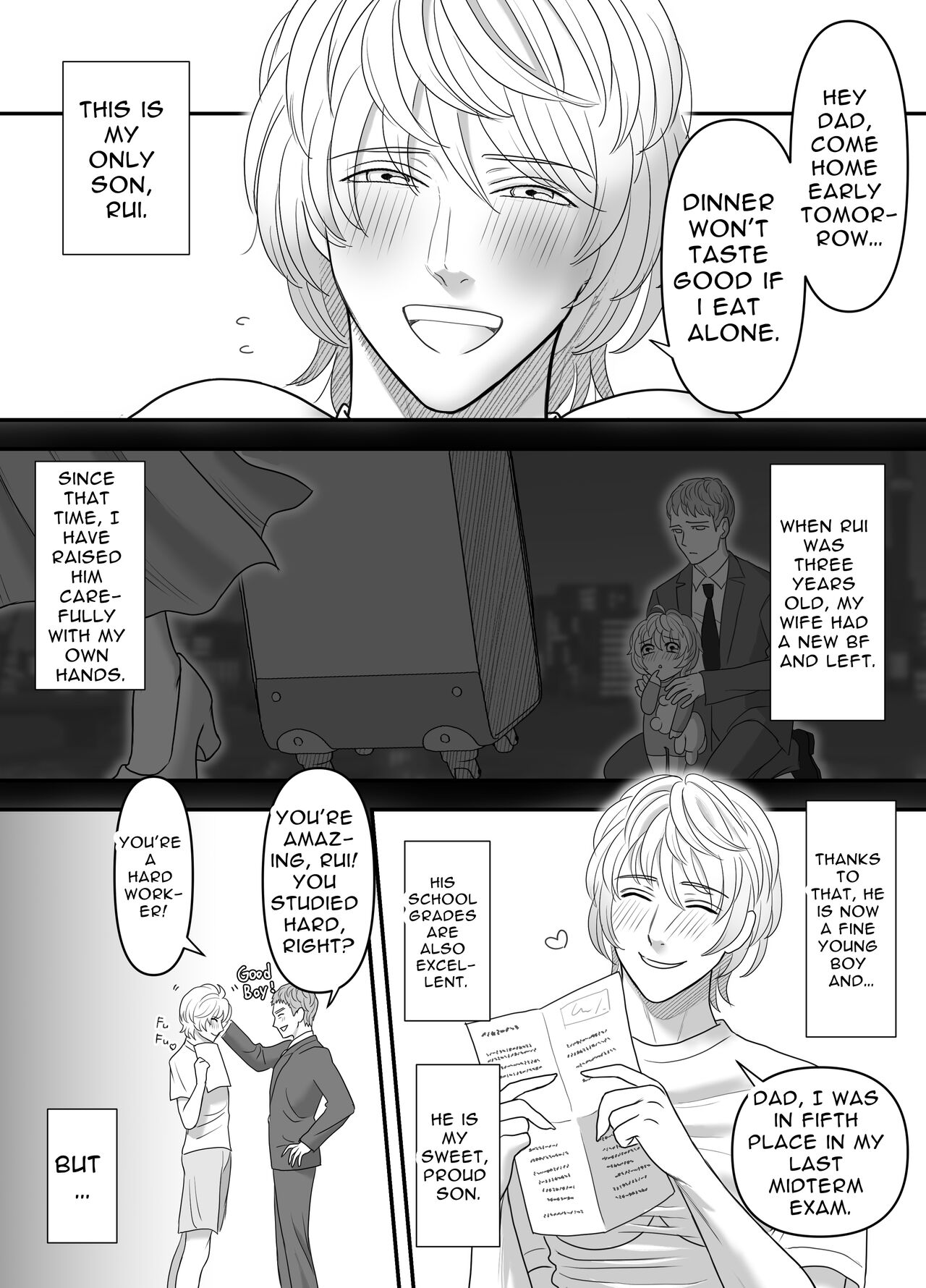 A story about crossing the line with a son who loves his dad page 3 full
