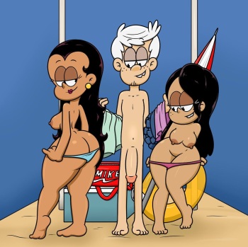 [Takeshi1000] Carlota, Ronnie Anne & Lincoln at the beach cover