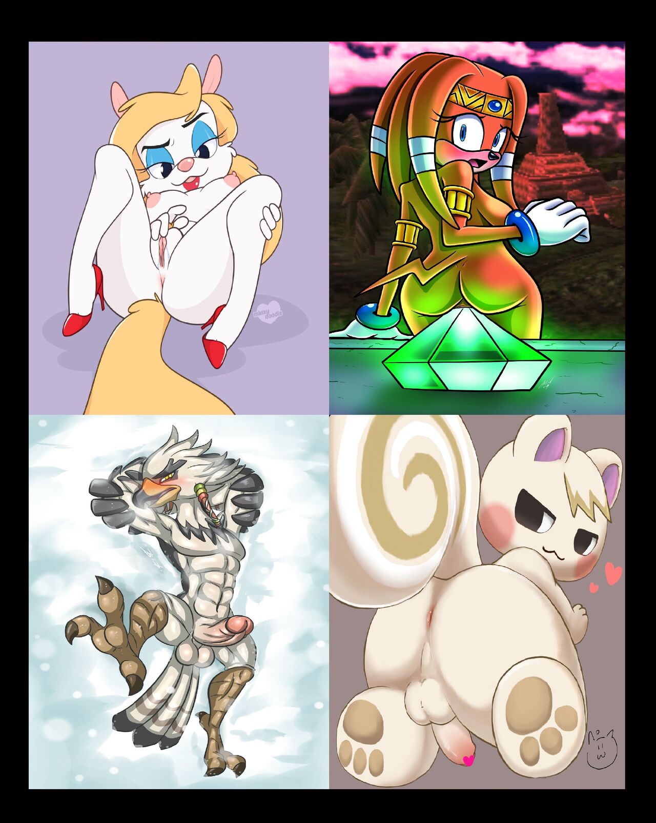 Minerva Mink, Tikal the Echidna, Teba, and Marshal Porn Pics page 2 full