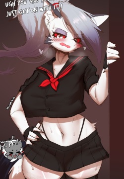 Loona Schoolgirl x Fuzzball