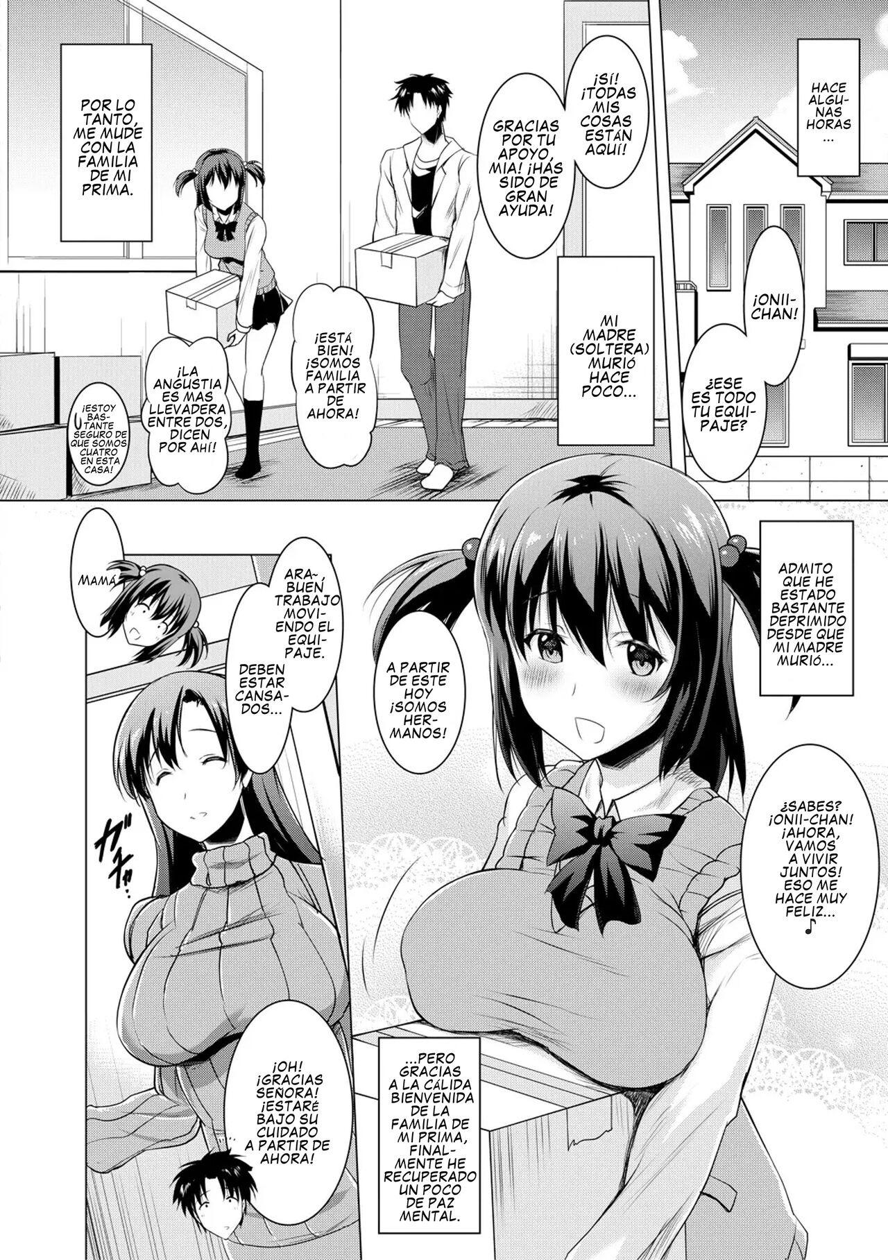I Can't Live Without My Little Sister's Tongue Chapter 01-02 + Secret Baby-making Sex with a Big-titted Mother and Daughter! page 4 full