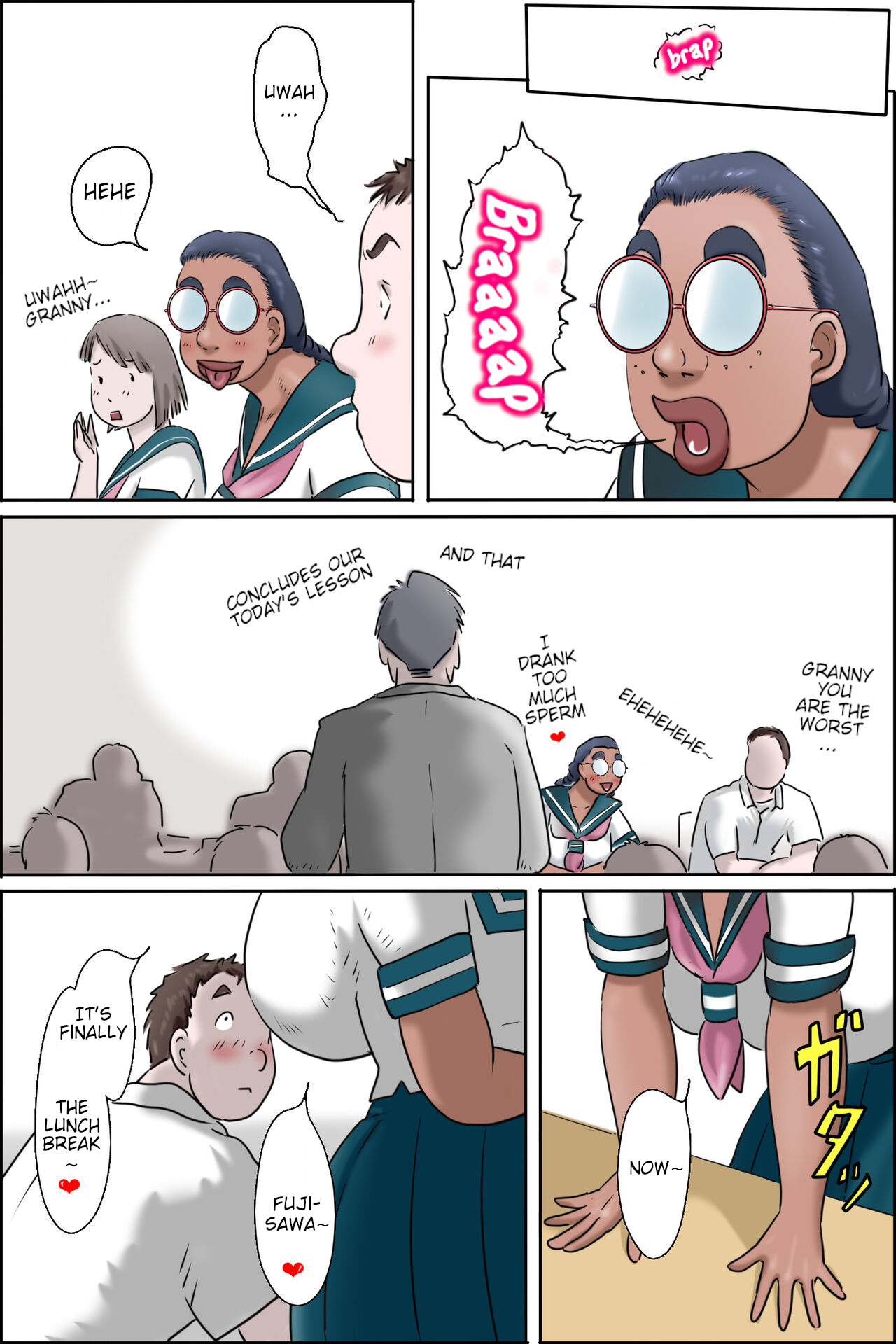 Tokunou Oba-chan Joshi -Kounai Seikou Hen- | Granny Girl -Sex At School 2- page 2 full